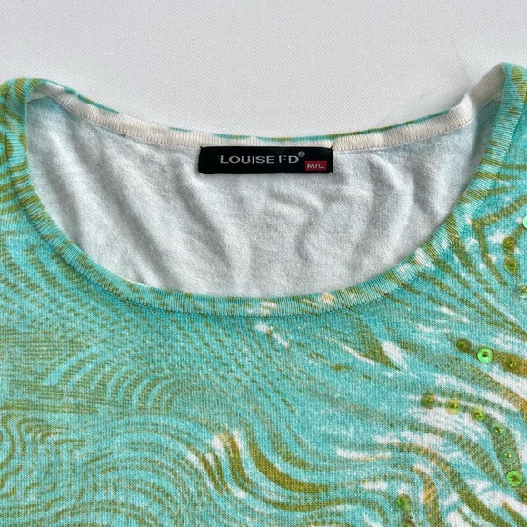 Floral and beaded long sleeve sweater - Picture 4 of 4